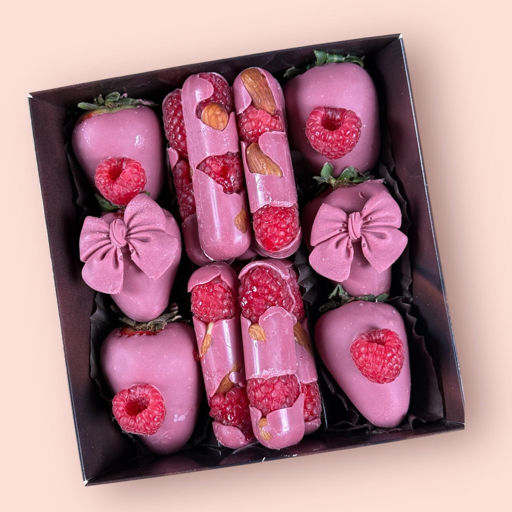 Choco Berry Delight Chocolate-Dipped Berries Bunchilicious Ruby chocolate 