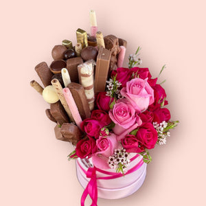 Chocolate & Flowers Hat Box Chocolate Bunchilicious 