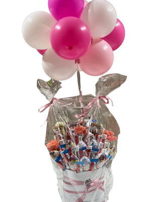 KINDER EGG CHOCOLATE BOUQUET WITH BALOONS Kinders Bouquets Bunchilicious 