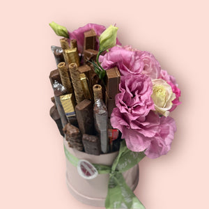 Chocolate & Flowers Hat Box Chocolate Bunchilicious 