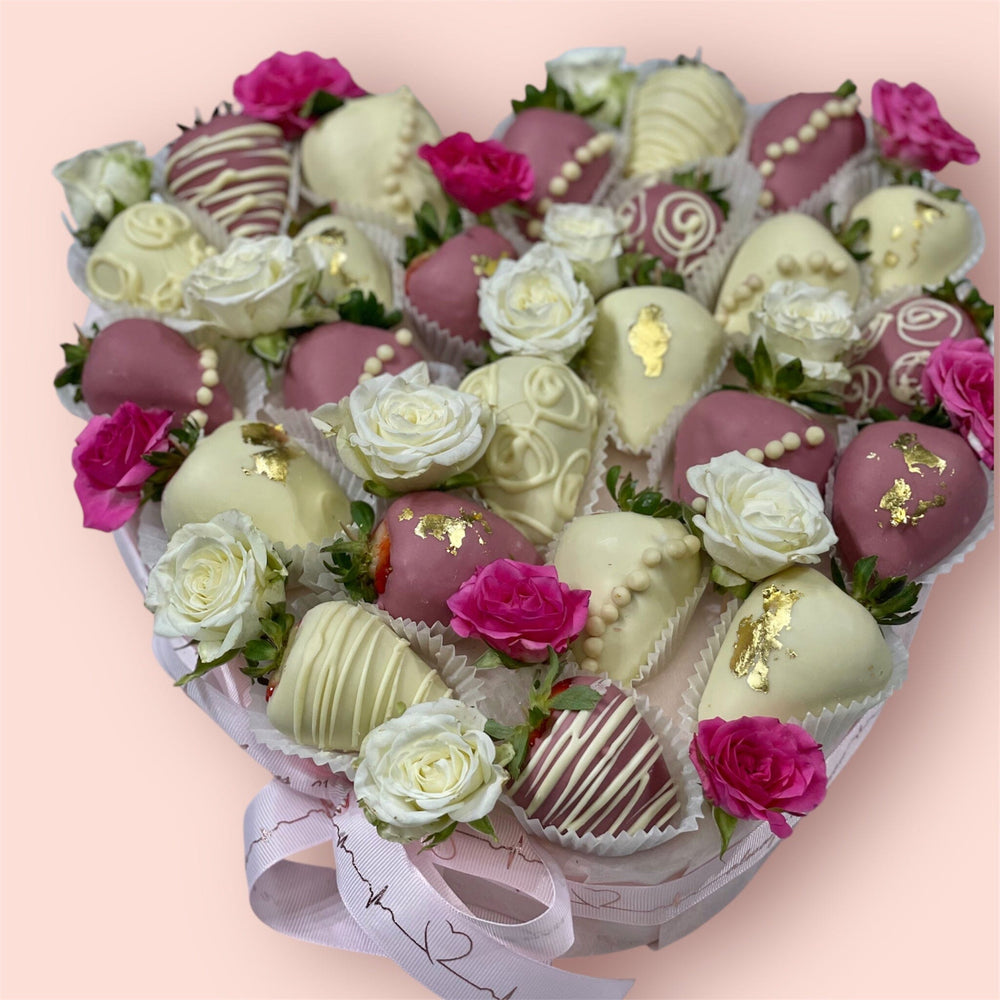 Pretty in Pink Chocolate Covered Strawberry Bouquet Chocolate-Dipped Berries Bunchilicious 