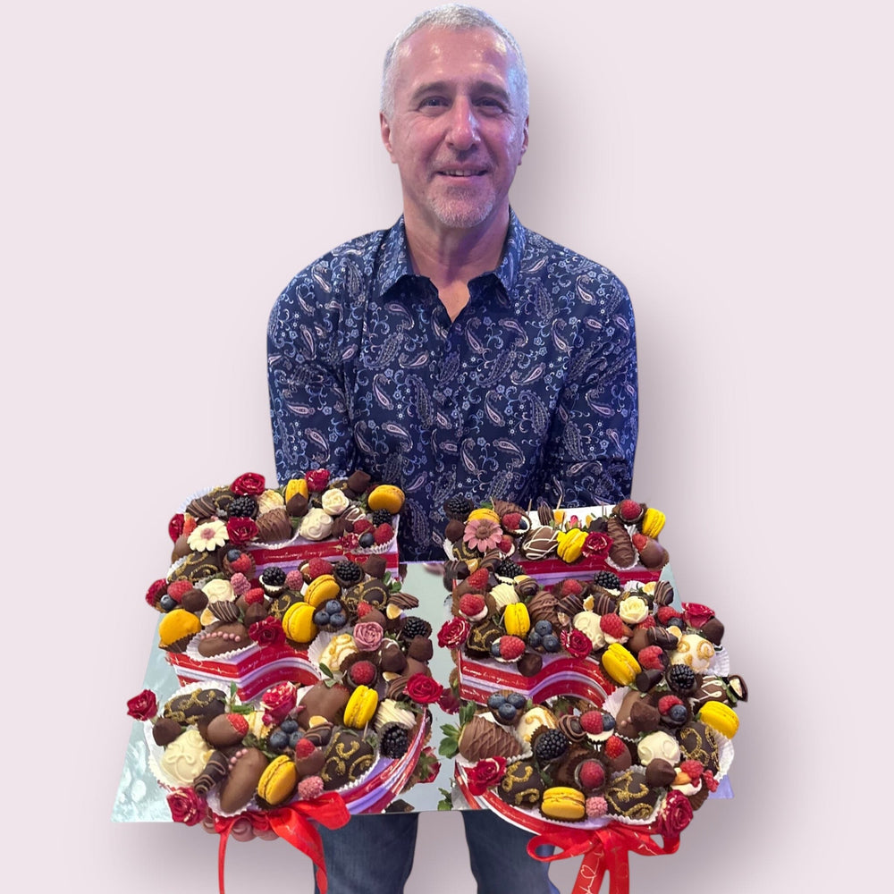 Luxury Number Chocolate Display | Handcrafted Edible Art Adelaide Event collection Bunchilicious 55 