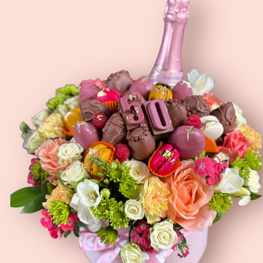 The Golden Celebration Chocolate Bouquet Chocolate Gift Box Bunchilicious 
