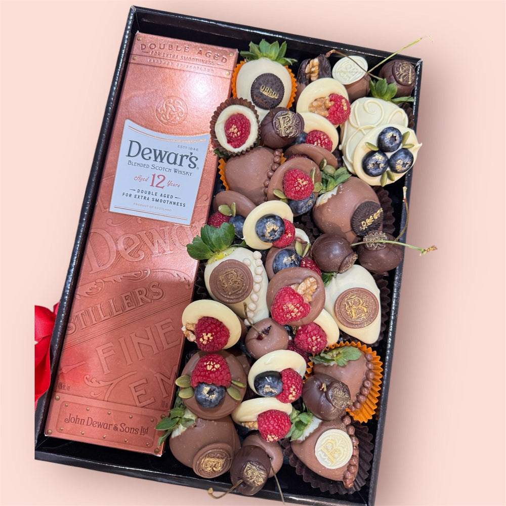 Dewar’s Whisky & Belgian Chocolate Gift Box Gift Box Bunchilicious 