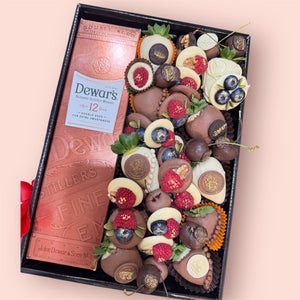 Dewar’s Whisky & Belgian Chocolate Gift Box Gift Box Bunchilicious 