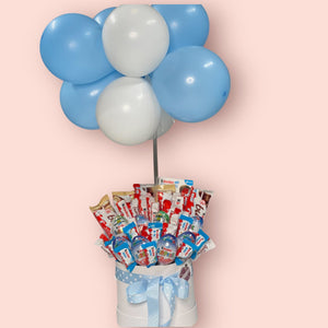 KINDER EGG CHOCOLATE BOUQUET WITH BALLOONS Kinders Bouquets Bunchilicious 
