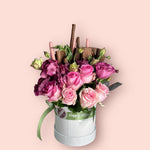 Chocolate & Flowers Hat Box Chocolate Bunchilicious Medium size - For Her 