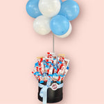 KINDER EGG CHOCOLATE BOUQUET WITH BALLOONS Kinders Bouquets Bunchilicious For Him 