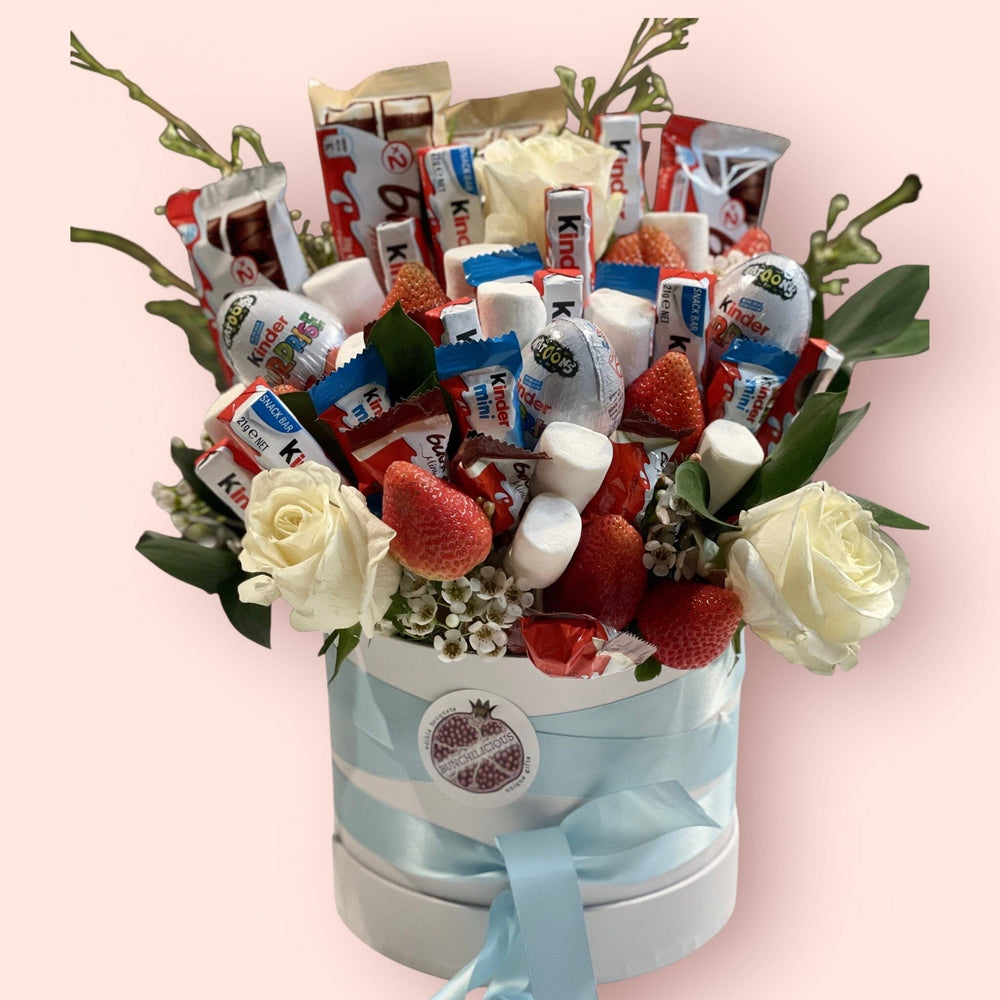 SWEET KINDER BLOOM BOX Fruit and Chocolate Bunchilicious For Him 