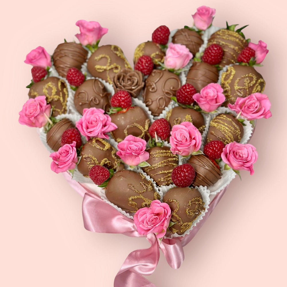 SWEET AMOUR STRAWBERIES DIPPED BOUQUET Chocolate-Dipped Berries Bunchilicious 