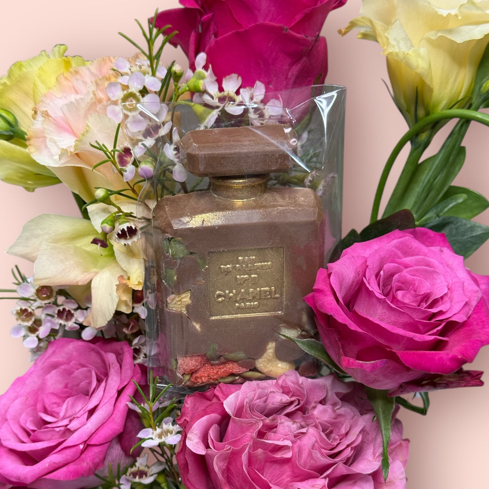 Chocolate Perfume Flower Vase - Luxury Mini Gift /Adelaide Delivery