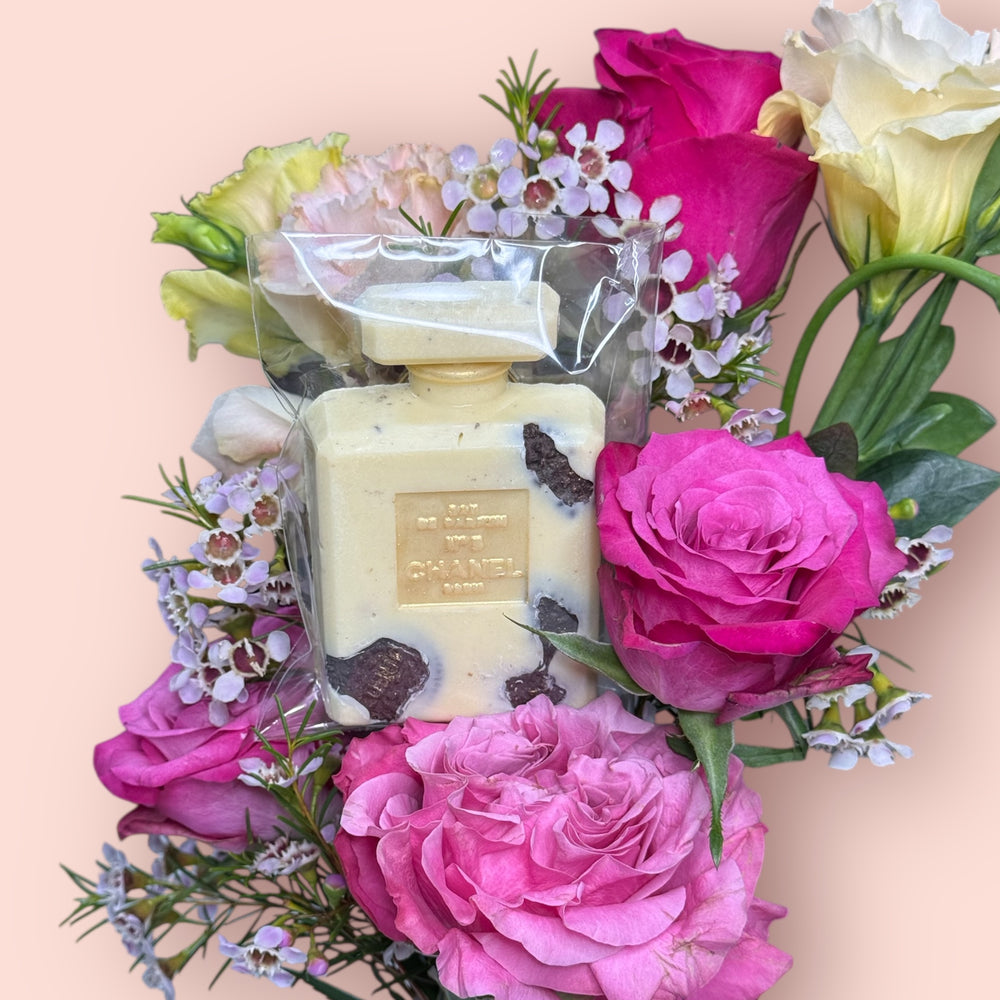 Chocolate Perfume Flower Vase - Luxury Mini Gift /Adelaide Delivery