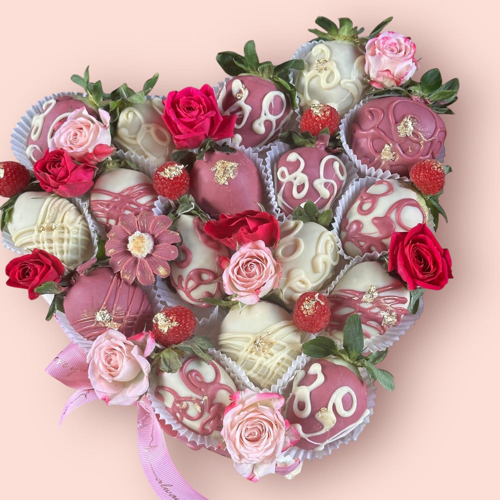 Pretty in Pink Chocolate Covered Strawberry Bouquet Chocolate-Dipped Berries Bunchilicious 