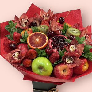 RED GIANT - LUXURIOUS FRUIT BOUQUET Fresh Fruit Bunchilicious Large Size Fruits Bouquet 