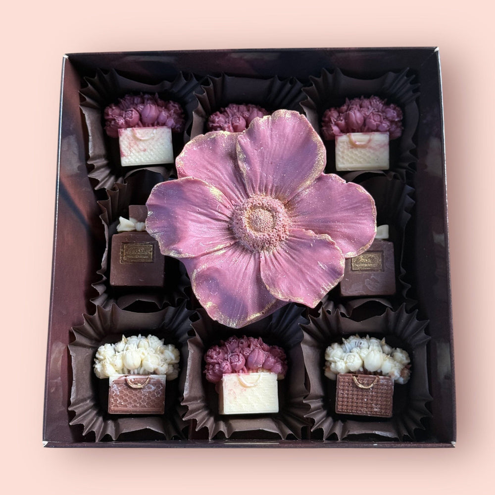Ruby Chocolate Flower Gift Box Artisan chocolate Bunchilicious 