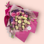 Pastel Pink Chocolate Strawberry & Flower Bouquet Chocolate-Dipped Berries Bunchilicious 16 strawberries dipped in Ruby Red & White Chocolate 