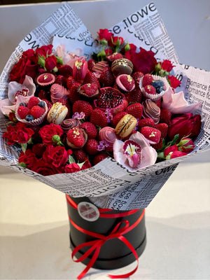 Rosy Treat Premium Strawberry Bouquet Chocolate-Dipped Berries Bunchilicious 