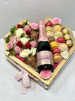 BLOOMS AND CHOCOLATE TREATS HEART BOX Gift Box Bunchilicious 